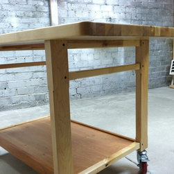 Rolling Cart - Birch Butcher Block - Kitchen Islands And Kitchen Carts