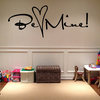 Be Mine Vinyl Wall Decal hd053, Navy Blue, 23 in.