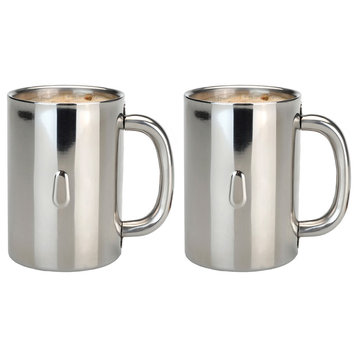 Straight 2 Piece Stainless Steel Coffee Mug Set