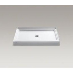 White Tresham&reg; 48" X 36" Single Threshold Center Drain Shower Base - Shower Pans And Bases