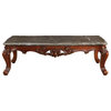 Acme Eustoma Coffee Table Marble and Walnut