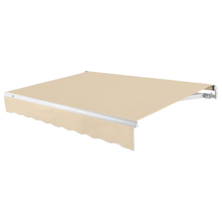 Awntech 10'x8' Maui Left Motor Acrylic Fabric Retractable Awning, Tan