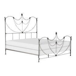 Corsican - Standard Lotus Bed, Vintage Gray, Twin - Panel Beds