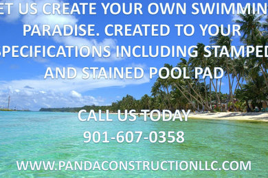 Stamped and Stained Pool Pad