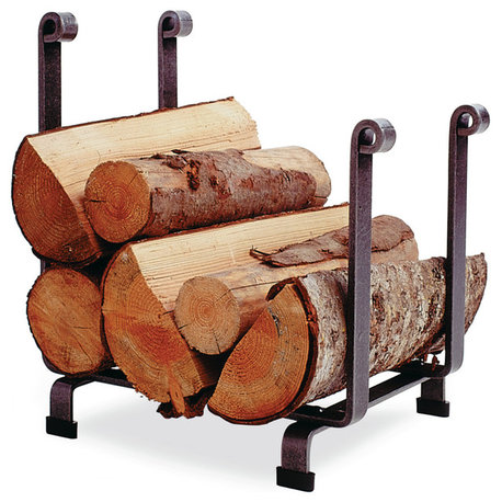 Handcrafted Hearth Fireplace Log Rack Hammered Steel