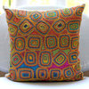 Colorful Dream, 18"x18" Art Silk Multi Color Decorative Pillows Cover