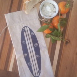 Coastal Wine Bag-Navy Surfboard - Dish Towels