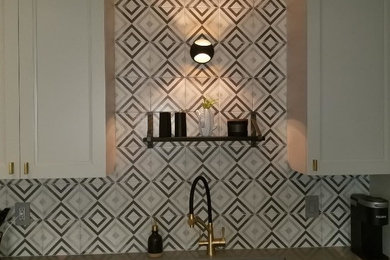 Example of a transitional kitchen design in Miami