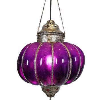 Consigned Purple Pumpkin Lantern Large
