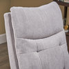 Ishtar Contemporary Glider Swivel Push Back Nursery Recliner, Light Gray