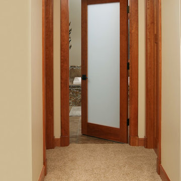 Solid Cherry Frosted 1-Lite glass door