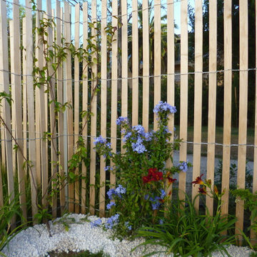 Aménagement d'un jardin et d'une terrasse en résidence