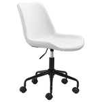 Zuo Mod - Byron Office Chair White - Byron Office Chair WhiteThe Bryon Office Chair has mid century modern urban lines and looks great in any space. The solid steel frame is powder coated with a matte black finish with h a heavy duty vinyl covering. This chair fits in any room, or home office, or even as a bedroom accent chair. Byron Office Chair White Features: