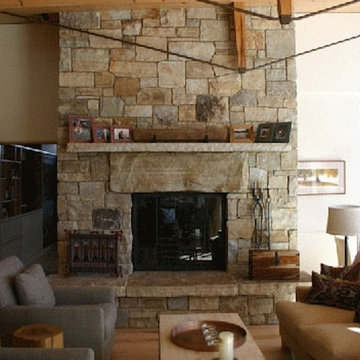 Stone Two-Sided fireplace