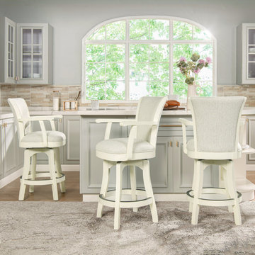 Williams Counter Stool, White Pepper
