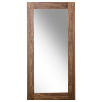 Modrest Beth Modern Walnut Floor Mirror