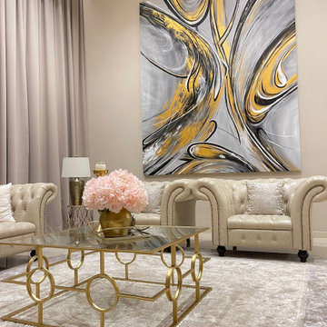Black and Gold Abstract Oil Painting I ArtisanMalaysia.com
