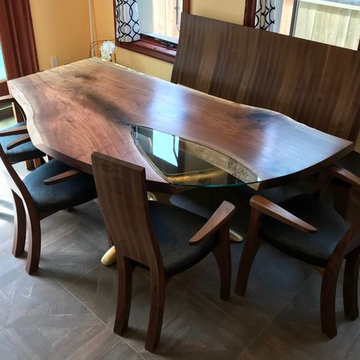tree of life dining set in walnut
