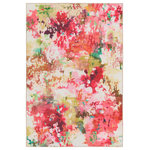 Jaipur Living - Vibe Rouge Outdoor Floral Pink/Multicolor Runner Rug 2'6"X8' - The Ibis collection brings bold color and the perfect punch of pattern to both indoor and outdoor spaces. These fun, statement-making designs are printed on polyester for a durable, long-lasting quality. The Rouge rug features an abstract, floral motif in vibrant colors of pink, red, orange, yellow, green, blue, and ivory. The 100% polyester make thrives in low and high traffic areas of the home.