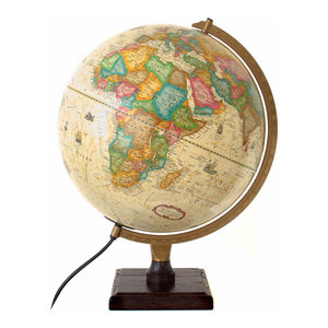 Bradley Antique Illuminated Globe Traditional World Globes Bradley Antique Illuminated Globe