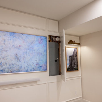 Basement Wine Cellar Wall and Under-Stair Kids' Playhouse