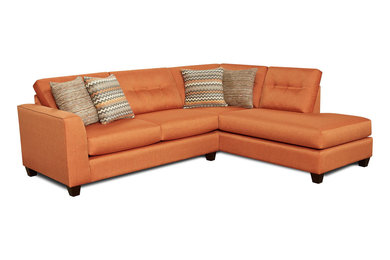 Fabric Sofa Sectional Mocha Or Orange