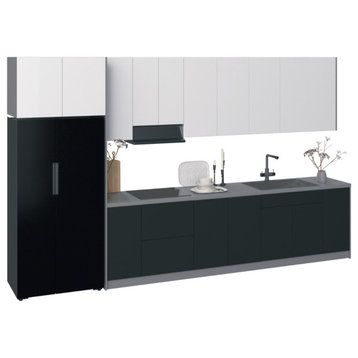 Kitchen Timeless Collection Black & White Gloss Color Base Size 13Ft Wide