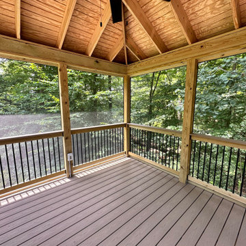 Trex Transcend Rope Swing Deck and Screened Porch