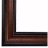 Scooped Walnut With Black Lip Picture Frame, Solid Wood, 11"x14"