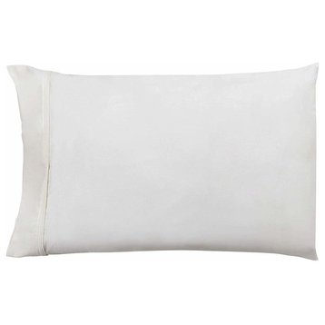 Organic Cotton Pillow Cases, Set of 2, 20"x32", Cream