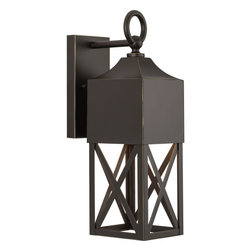 Progress Lighting - Birkdale Collection 23-1/2, 1-Light Black Dark Sky Outdoor Large Wall Lantern - Outdoor Wall Lights And Sconces