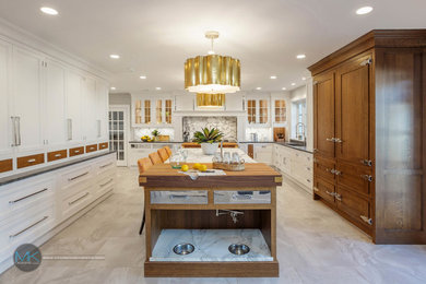 Design ideas for a large transitional kitchen in Philadelphia.