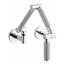 Kohler - Kohler Karbon Wall-Mount Kitchen Sink Faucet, Silver Tube,, Polished Chrome - Kitchen Faucets