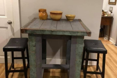 Example of a zen kitchen design in Boston