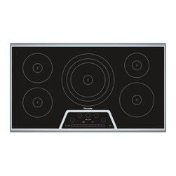 Thermador 36" Induction Cooktop, Black With Stainless Frame | CIT365KB - Cooktops