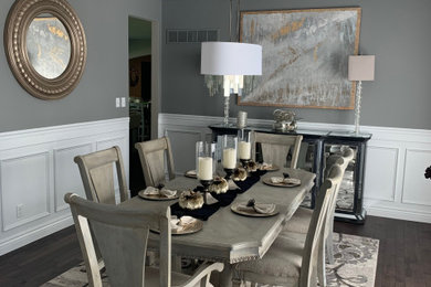 Transitional dining room photo in St Louis
