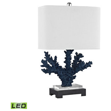 Quill 1 Light Table Lamp, Black/Navy Blue