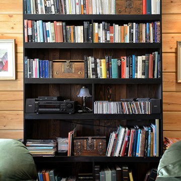 Kitchen and Bookshelf