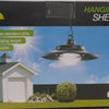 Black Indoor/Outdoor Solar-Powered LED Hanging Shed Light With Remote Control