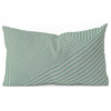 Sheila Wenzel-Ganny Overlap Linen Stripes Oblong Throw Pillow