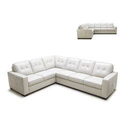 1591 Italian Leather Sectional Sofa | Left Chaise - Sectional Sofas