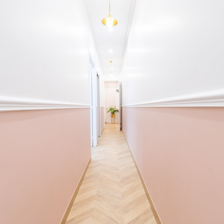 75 Beautiful Hallway with Pink Walls Ideas and Designs - May 2026 ...