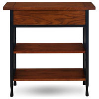 Leick Ironcraft Wood Foyer Bookcase with Drawer Storage in Brown