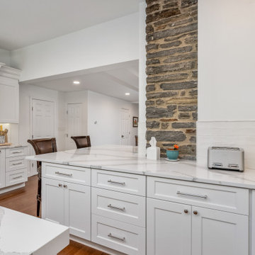 Transitional White Kitchen Remodel Penn Valley, PA