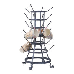 Metal Mug Holder with 24 Hooks - Mugs