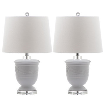 Safavieh Shoal Table Lamps, White, 23" High, Set of 2