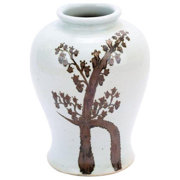 Jar Vase DYNASTY Twisted Tree Lamp Flared Rim Colors May Vary Rust
