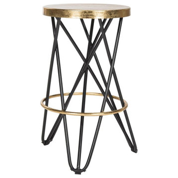 Willow Gold Leaf Counter Stool Black / Gold Set of 2