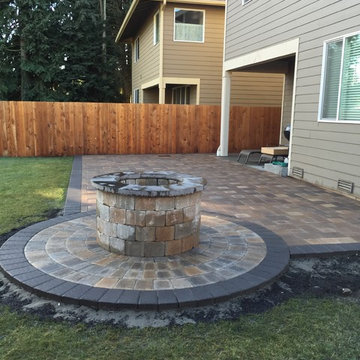 Raised Fire Pit and Patio Build - Tukwila, WA