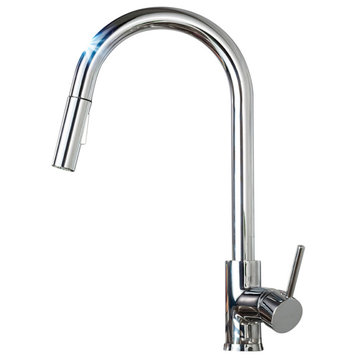Fontana Deauville Chrome Stainless Steel Sensor Faucet With Pull Down Sprayer